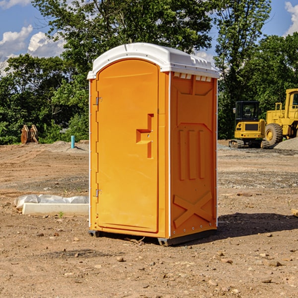 how often are the porta potties cleaned and serviced during a rental period in Reynoldsville WV